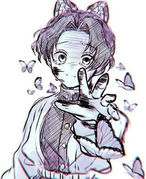 Hình Shinobu Kocho buồn khóc ý nghĩa