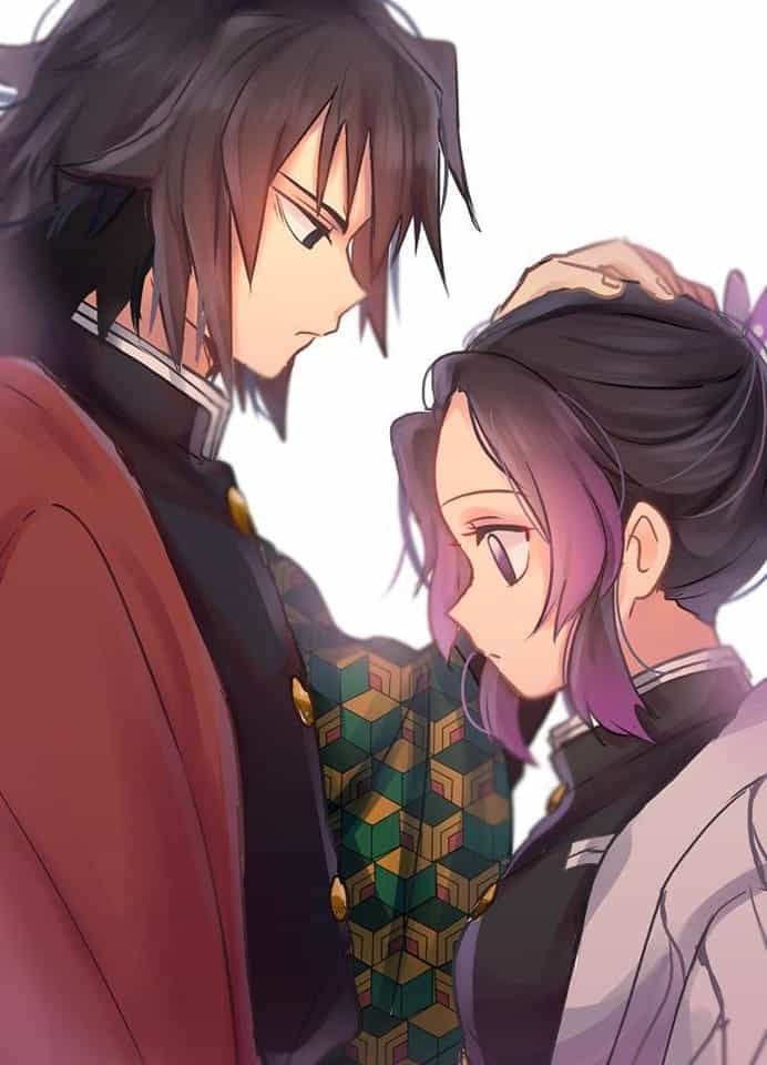 Hình Shinobu và Tomioka sâu lắng