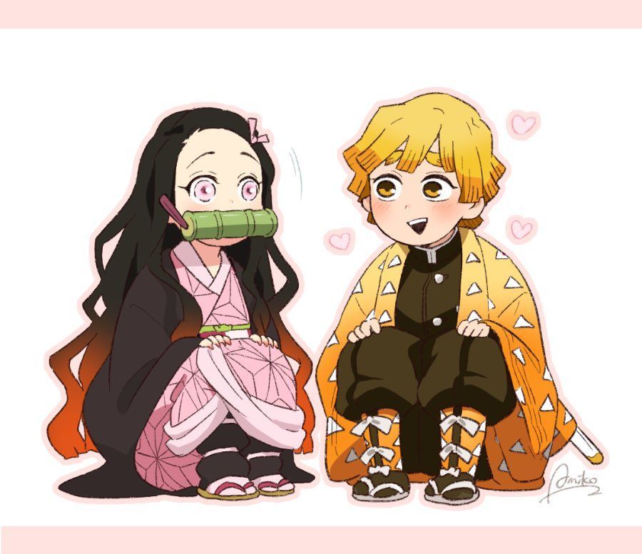 Hình Zenitsu Và Nezuko Đẹp, Cute
