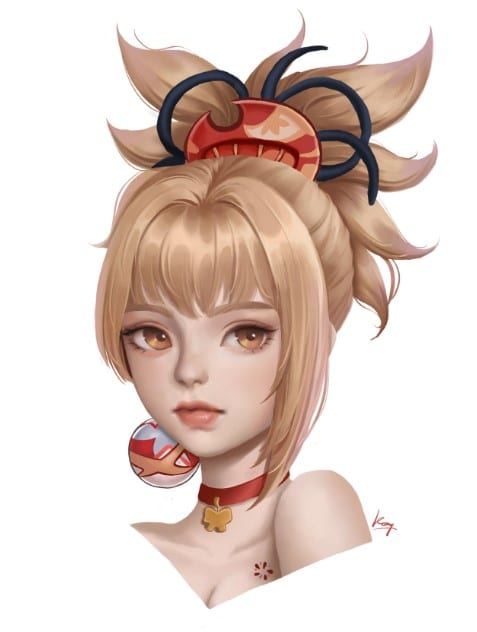 Hình avatar Yoimiya Genshin Impact 3D