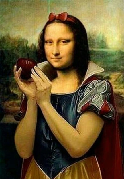 Hình chế Mona Lisa nàng bạch tuyết