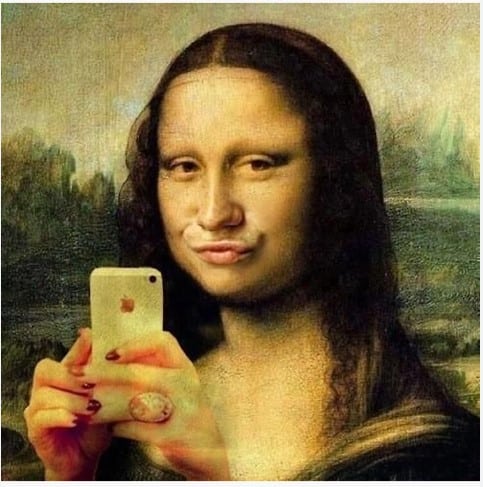 Hình chế Mona Lisa tự sướng