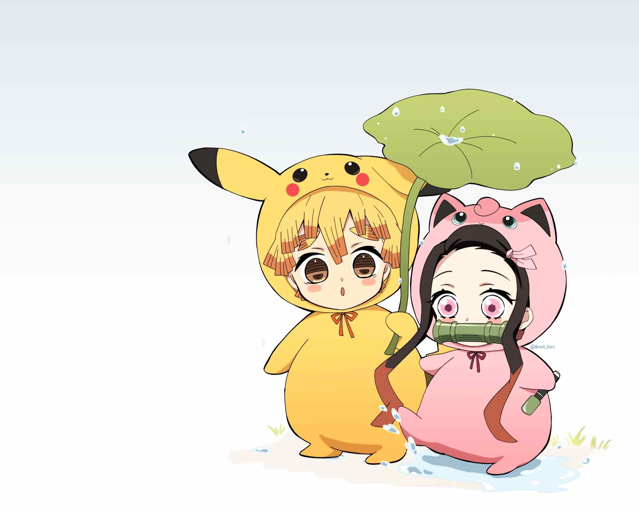 Nền Zenitsu Chibi