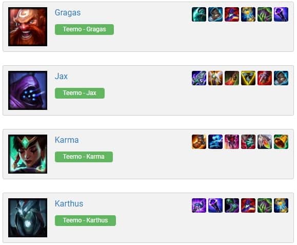Những Tướng Khắc Chế Teemo