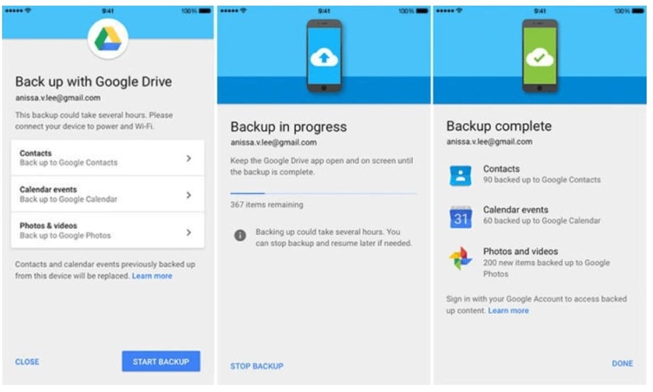 Sao lưu tin nhắn WeChat trên Google Drive