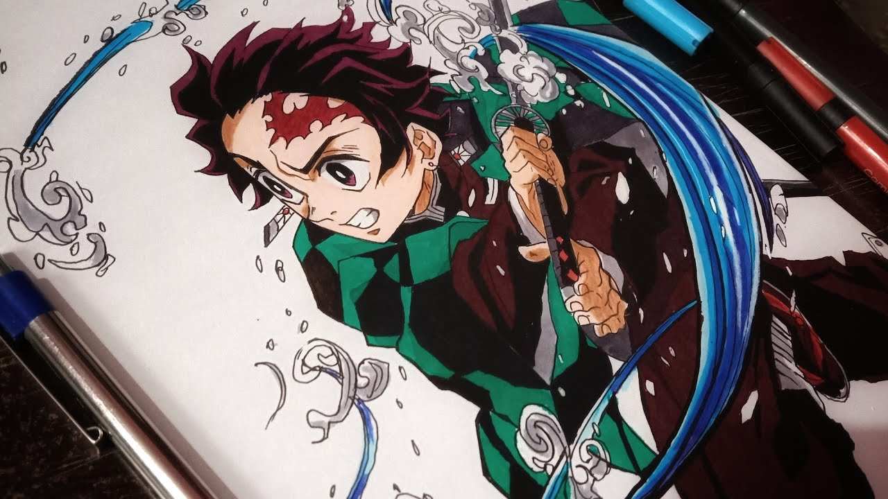 Vẽ NV Anime Tanjiro