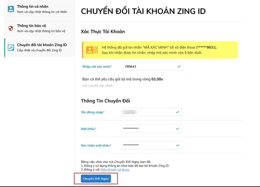 Chuyển đổi ngay