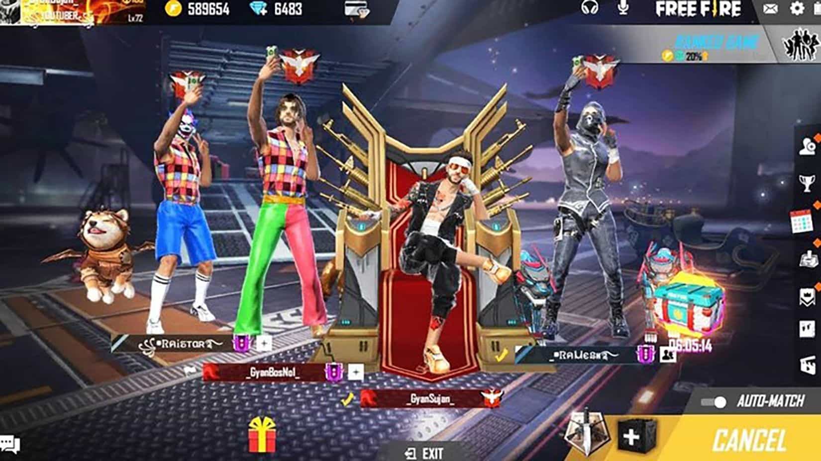 Ảnh Free Fire team 4 người siêu ngầu