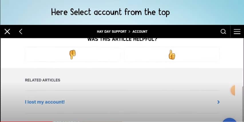 Chọn i lost my account