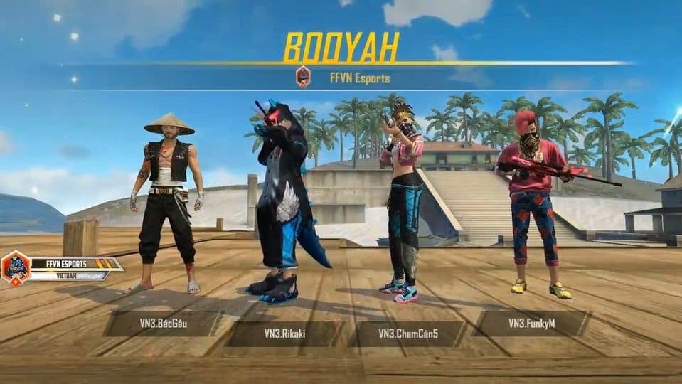 Hình ảnh Free Fire nhóm 4 người bá đạo