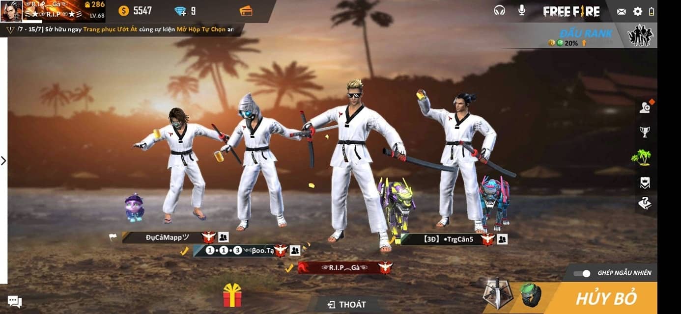 Hình free fire nhóm 4 người 2018