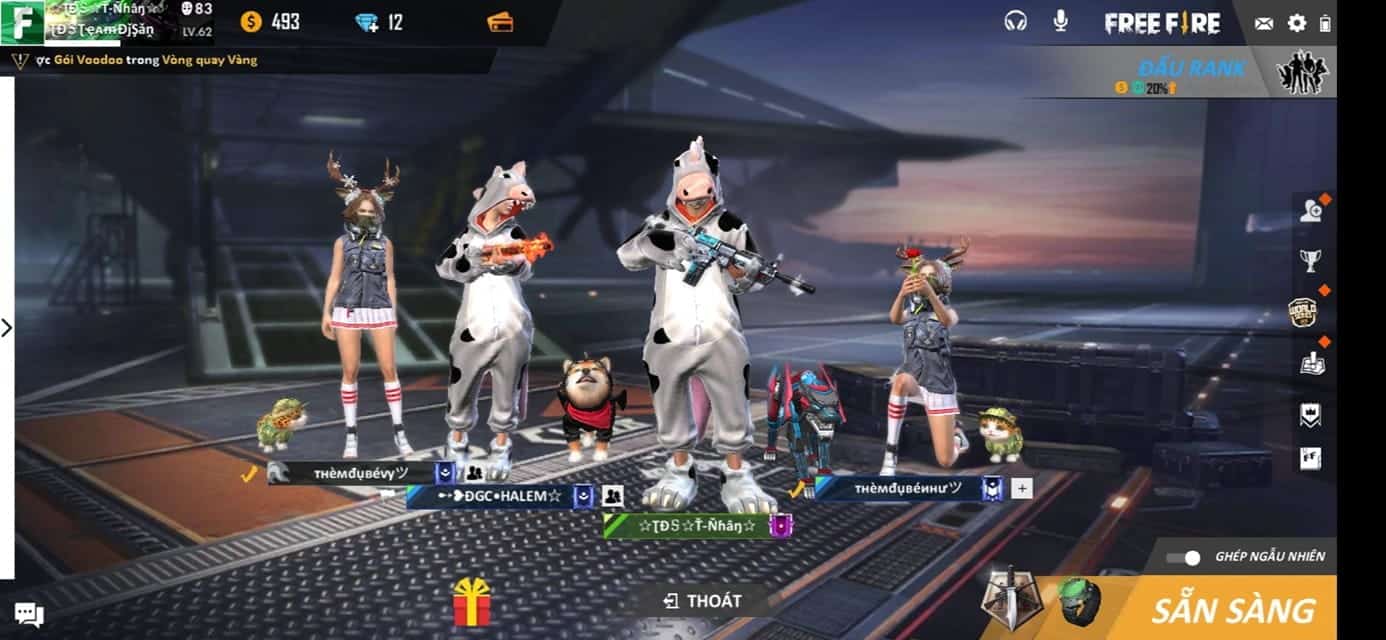 Hình free fire nhóm 4 người xưa