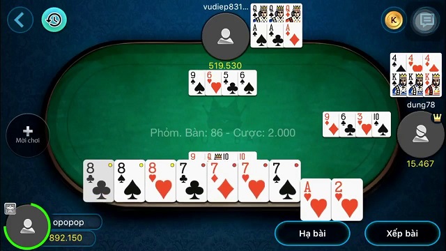 Một số thuật ngữ cần biết trong game Phỏm đổi thưởng