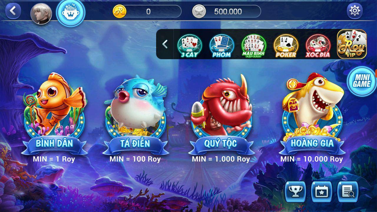 Hệ thống game đa dạng, đầy đủ
