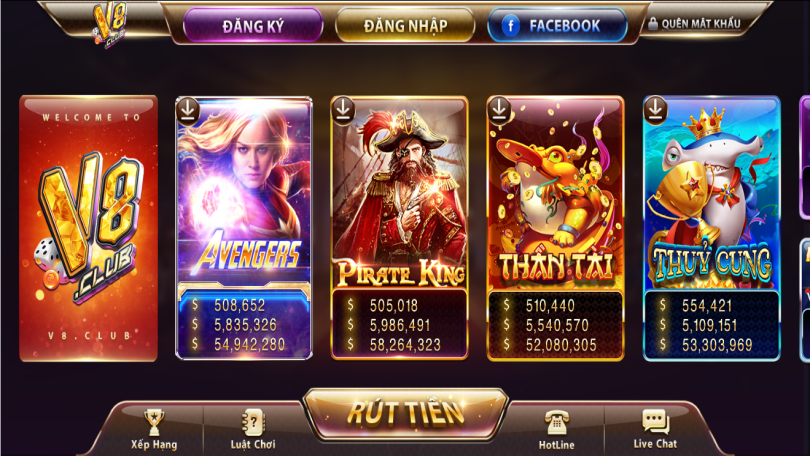 Những trò chơi có tại V8 Club