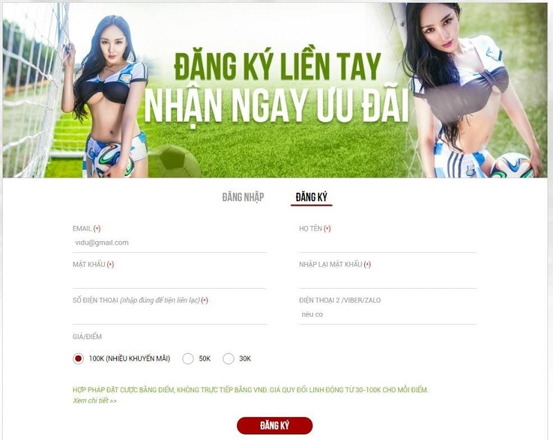 Thao tác đăng ký tài khoản MIBET