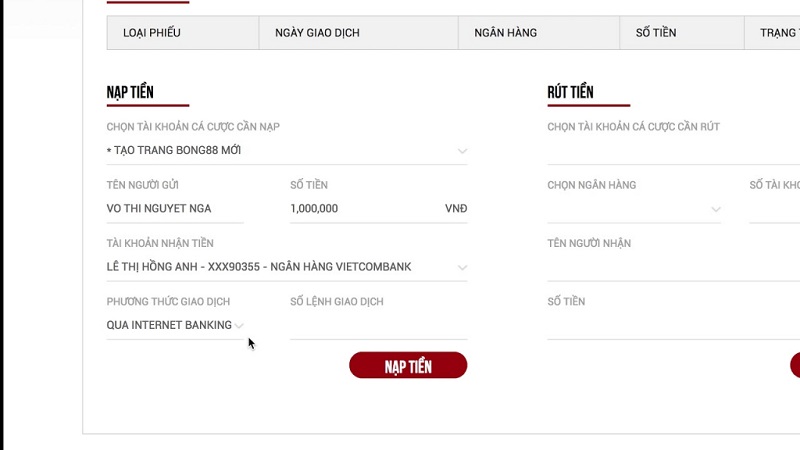 Hướng dẫn rút tiền Mibet về tài khoản cá nhân