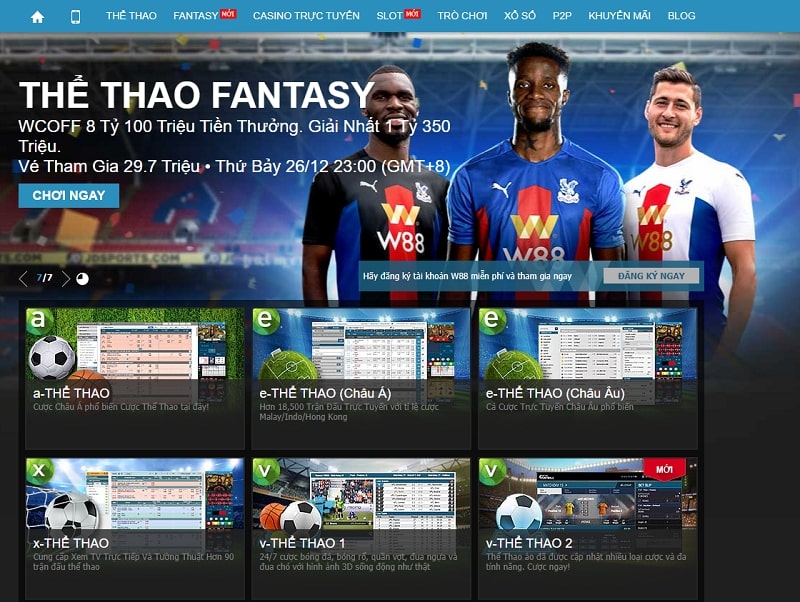 Cá Cược Thể Thao Tại W88Club